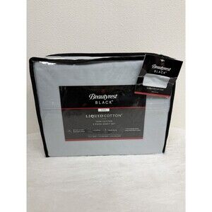 Beautyrest Black Liquid Cotton 400-Thread Blue 4-Pc. King Sheet Set Luxurious